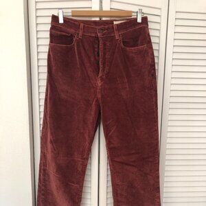 Imogene + Willie burgundy corduroy Amelia pants size 29